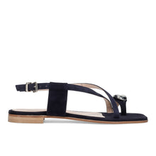Blue suede flat ring