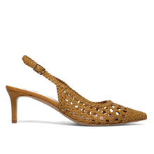 Slingback woven tamarind brown