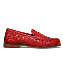 Penny loafer red weave