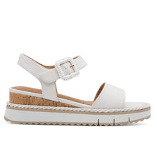 White leather wedge